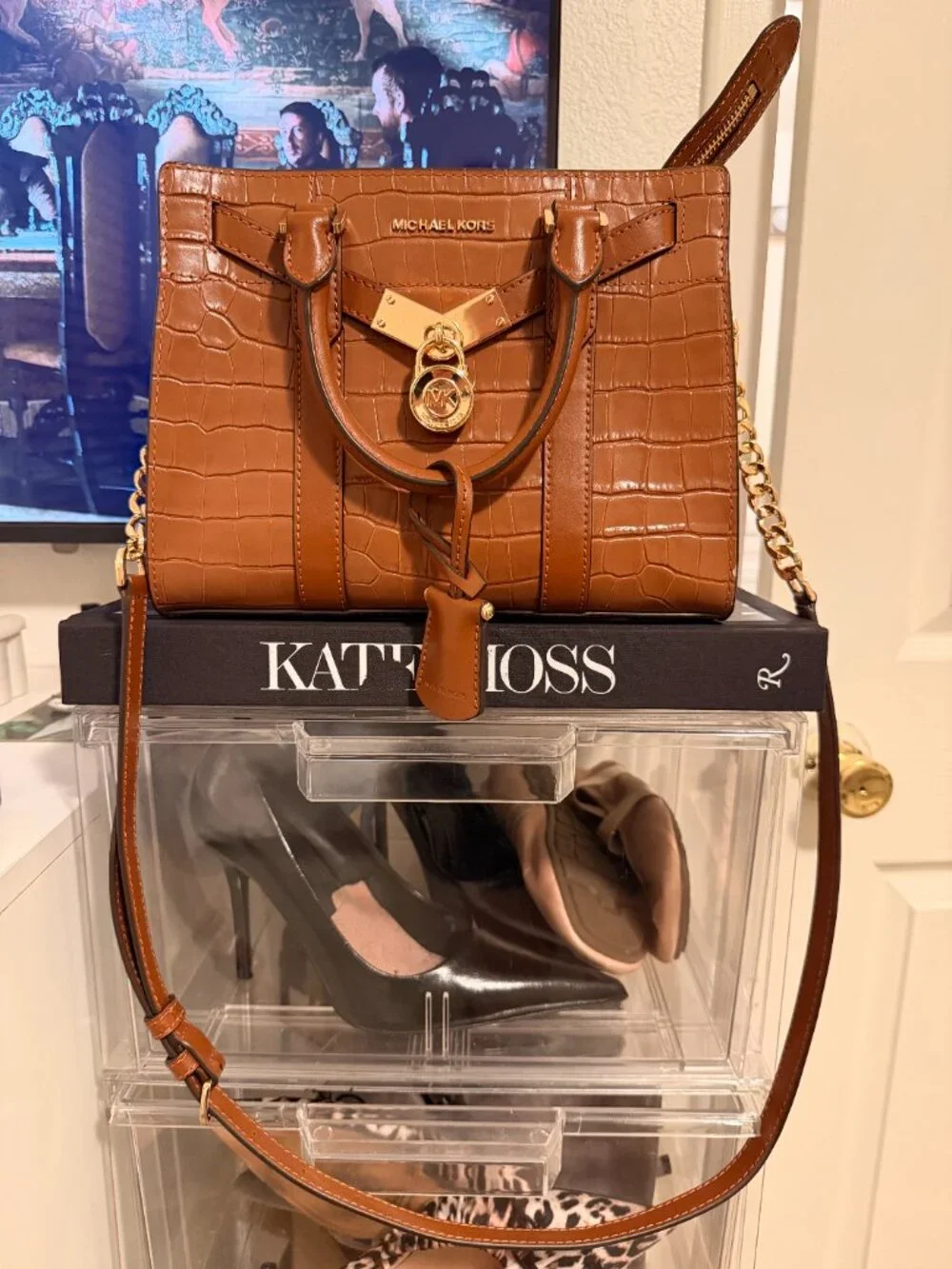 Michael Kors Nouveau Hamilton Small Satchel | Chestnut Leather | NEW 🤎